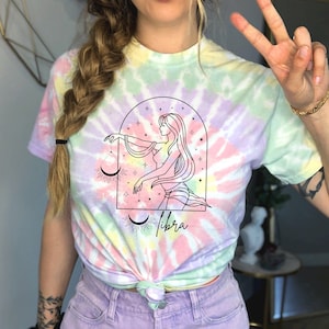 Libra Tie Dye Shirt Libra Shirt Libra Gift Tie Dye Zodiac Shirt Libra Birthday Shirt Birthday Libra Gift Cute Libra Tee Libra Gifts Zodiac