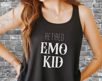 Emo Tank Top Emo Shirt Emo Clothing Goth Tank Top Emo Kid Shirt Retired Emo Kid Goth Clothes Emo Clothes Elder Emo Gift Elder Emo Shirt