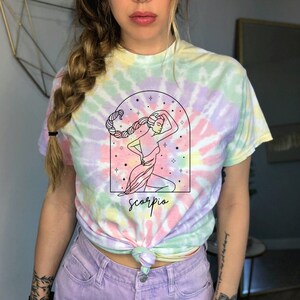 Scorpio Tie Dye Shirt Scorpio Shirt Gift for Scorpio Tie Dye Zodiac Shirt Scorpio Birthday Shirt Birthday Scorpio Zodiac Scorpio Gifts