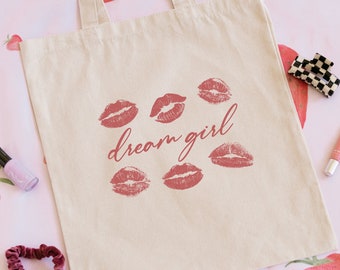 Coquette Tote Bag Kiss Tote Bag Coquette Aesthetic Softcore Bag Cottagecore Bag Feminine Tote Bag Coquette Clothing Romantic Tote Bag Sweet