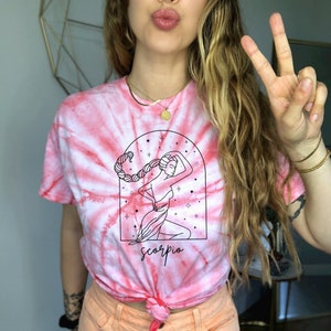 Scorpio Tie Dye Shirt Scorpio Shirt Gift for Scorpio Tie Dye Zodiac Shirt Scorpio Birthday Shirt Birthday Scorpio Zodiac Scorpio Gifts