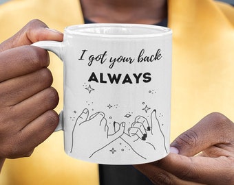 Ik heb je rug altijd Mok | Vriend Moving Away Mok, Lange Afstand Vriend Gift, Verjaardagscadeaus | Beste Vriend Mok | Besties | Bff
