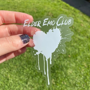 Clear Elder Emo Sticker Emo Sticker Elder Emo Stickers Goth Sticker Sticker Punk Sticker Indie Stickers Gothic Stickers Emo Forever Emo Gift