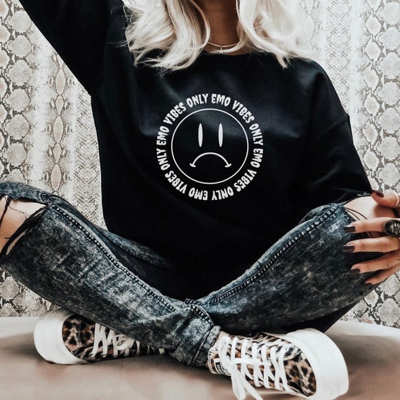 Emo Sudadera Emo Ropa Retirada Emo Kid Pastel Goth Ropa Emo Camisa