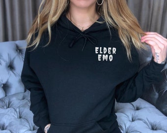 Elder Emo Hoodie Never A Phase Hoodie Alt Clothing Retired Emo Kid Emo Gift Emo Forever Emo Clothing Alternative Clothing Emo Forever Hoodie