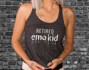 Emo Tank Top Emo Shirt Emo Clothing Goth Tank Top Emo Kid Shirt Retired Emo Kid Goth Clothes Emo Clothes Elder Emo Gift Elder Emo Shirt