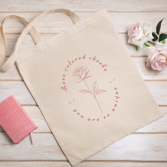 Coquette Tote Bag Rose Tote Bag Coquette Aesthetic Softcore Bag Cottagecore  Bag Feminine Tote Bag Coquette Clothing Romantic Tote Bag Sweet 