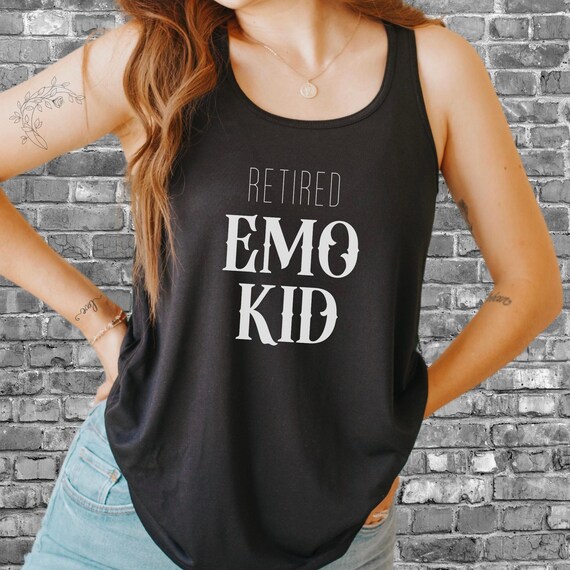 Emo Camiseta sin mangas Emo Camisa Emo Ropa goth camiseta sin mangas Emo Kid Camisa infantil Retirada Emo Kid Goth Ropa Emo Ropa Elder Emo Regalo Elder Emo Camisa Emo Etsy
