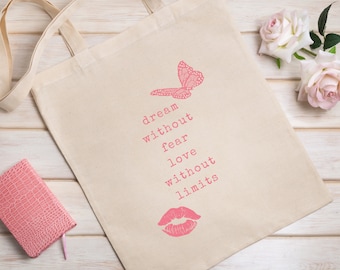 Coquette Tote Bag Butterfly Tote Bag Coquette Aesthetic Softcore Bag Cottagecore Bag Feminine Tote Bag Coquette Clothing Romantic Tote Bag