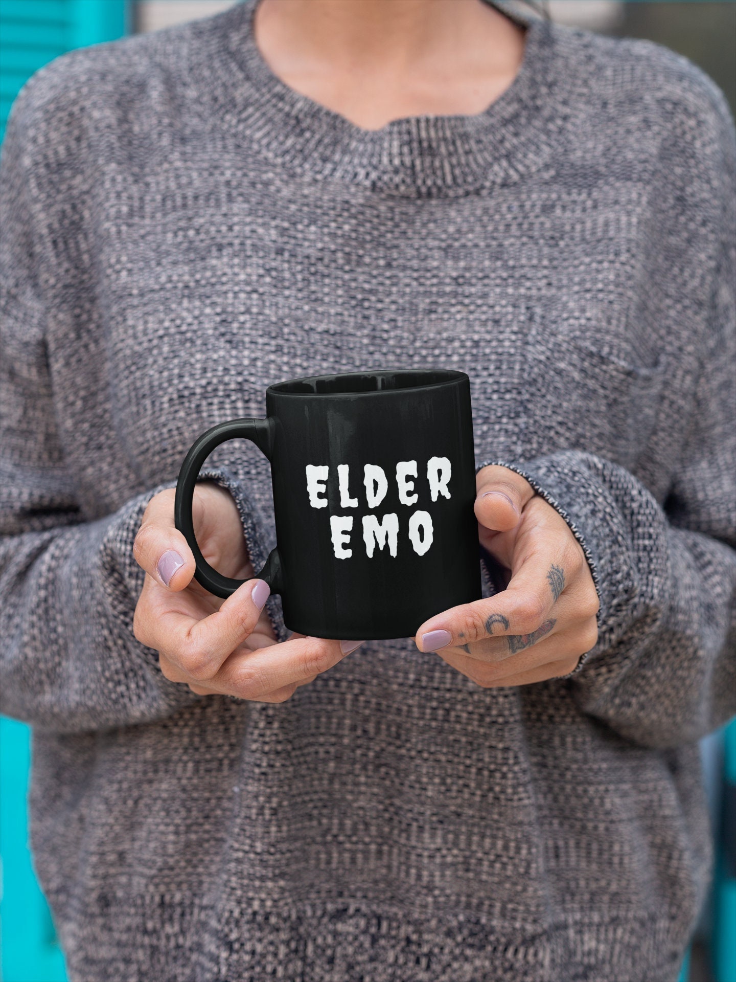 Personalised Elder Emo Mug for Boyfriend, Emo Gifts for Him, It