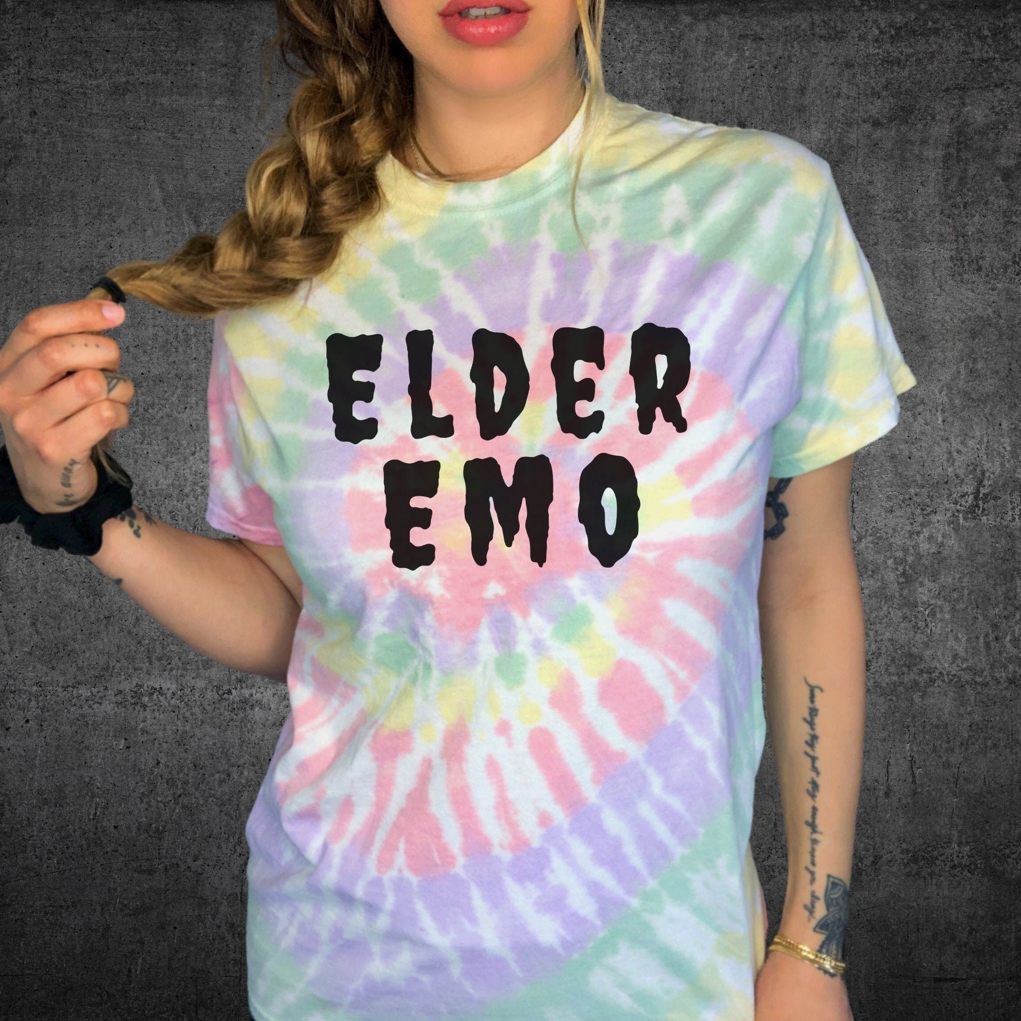 pink emo shirt