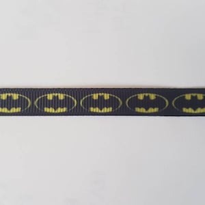 9mm Grosgrain Ribbon Batman Yellow and Black Logo Superhero 2m | Etsy