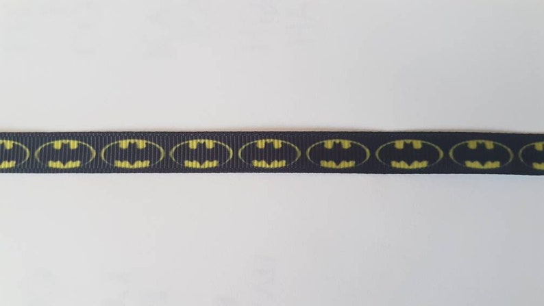 9mm Grosgrain Ribbon Batman Yellow and Black Logo Superhero 2m - Etsy