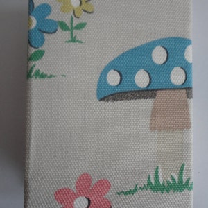 Mini Handbag Sized Address book with Handcrafted Cath Kidston toadstool mushroom duck cotton Cover Gift image 4