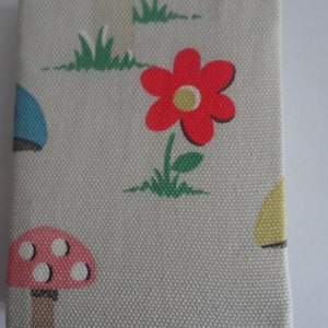 Mini Handbag Sized Address book with Handcrafted Cath Kidston toadstool mushroom duck cotton Cover Gift image 3