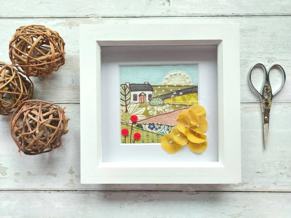 Summer Little Cottage Wall Art | Etsy
