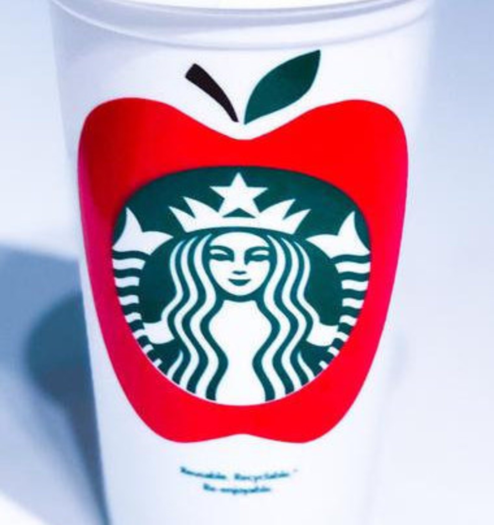 Apple Starbucks Coffee SVG File Silhouette or Cricut Cut