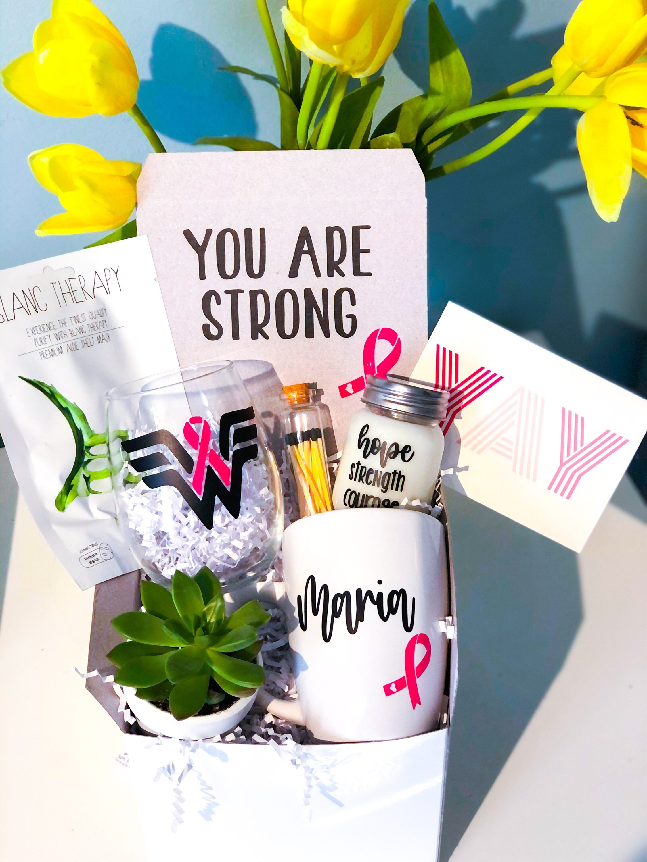 Show You Care-Be Aware Breast Cancer Gift tote - spa baskets for women gift  - cancer gift, One Basket - Kroger
