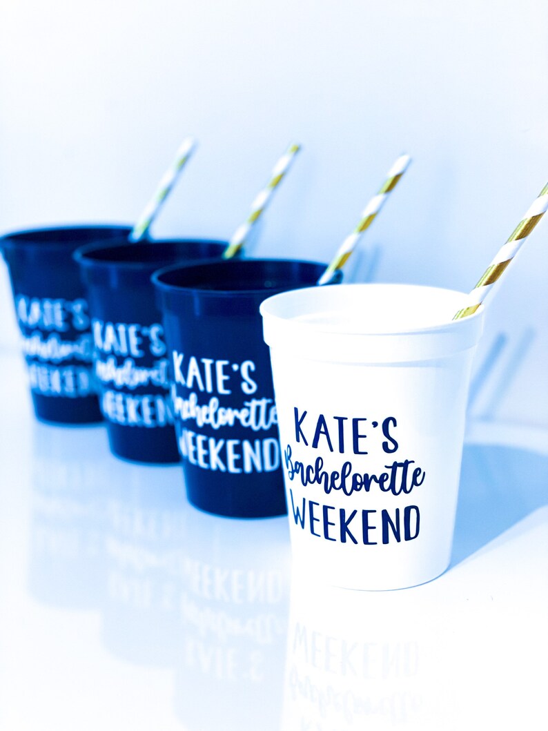 Customized Bachelorette Party Cups Bachelorette Decorations Etsy