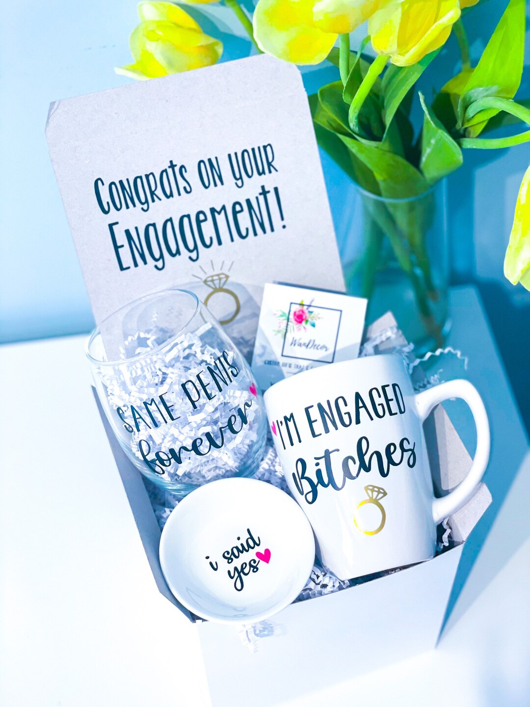 Cadeaux de fiançailles pour de couple cadeaux de fiançailles Etsy France