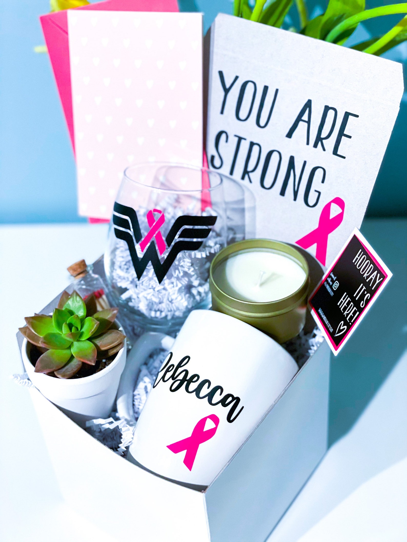 Breast Cancer Awareness Gift Box Thinking of You Hug in a Etsy