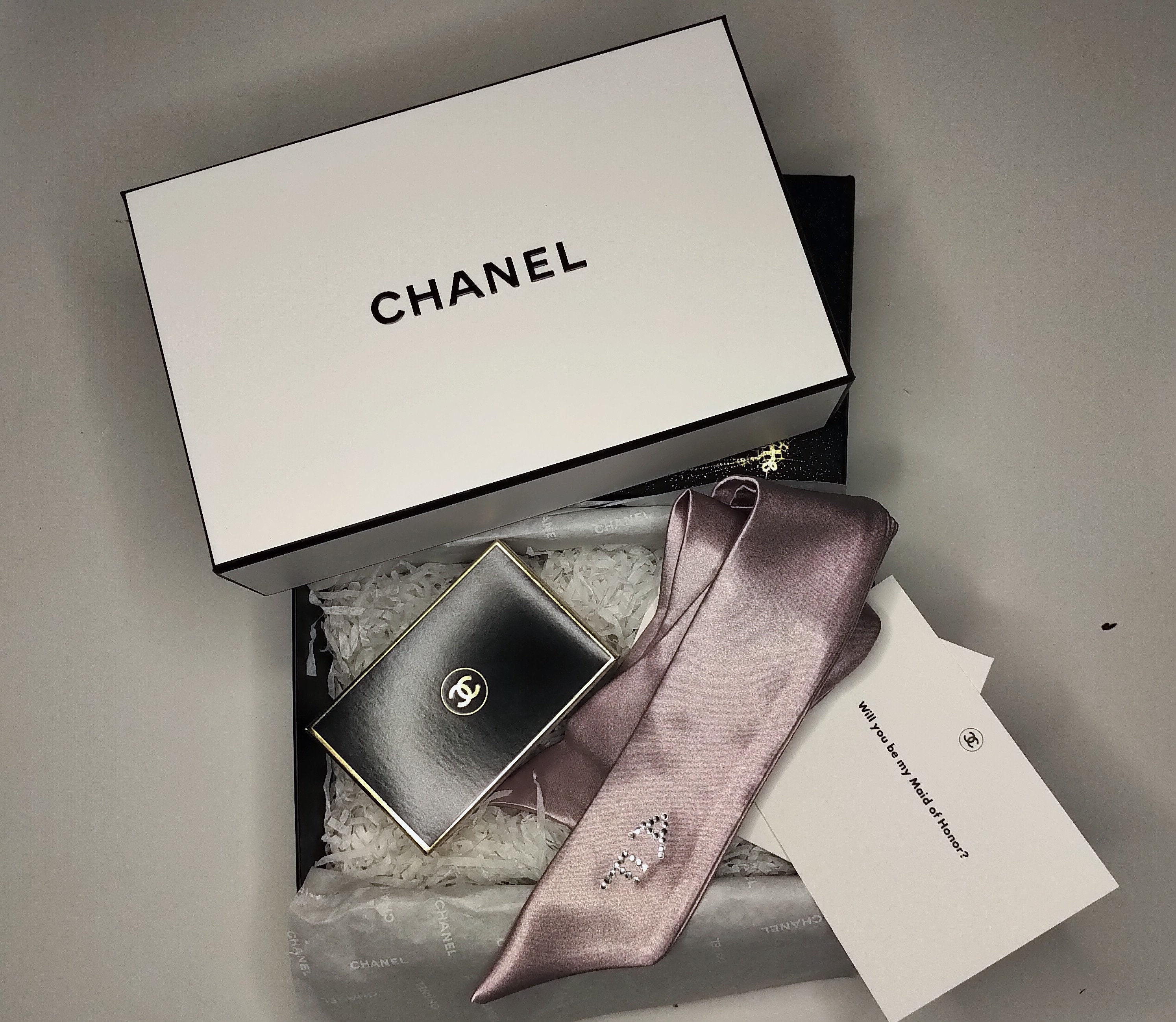 Chanel Gift Box Say it with Chanel Bridesmaid Proposal Box Etsy