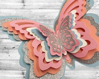 9 pcs 3D Paper Butterflies
