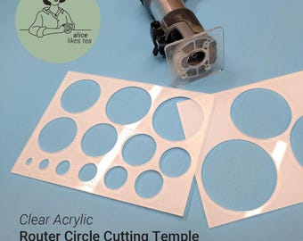 Multi Circle Fräser Schablone 2 Größe - Klare Holzbearbeitung Vorlage Anleitung - Inlay Nut - 0,5 "bis 5"