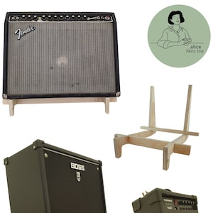 Soporte de madera para amplificador de guitarra / Soporte portátil para amplificador / Soporte inclinado para altavoz / Soporte para gabinete de altavoz / Accesorios para guitarra / Soporte de suelo ajustable