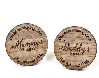 Decision Coin Flip for New Parents - Perfect for Baby Shower Gift