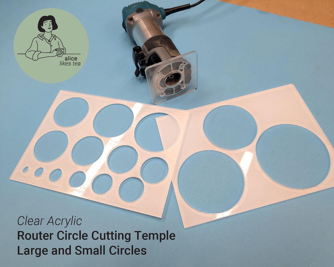 Multi Circle Router Jig 2 Size- Clear Woodworking Template Guide ...