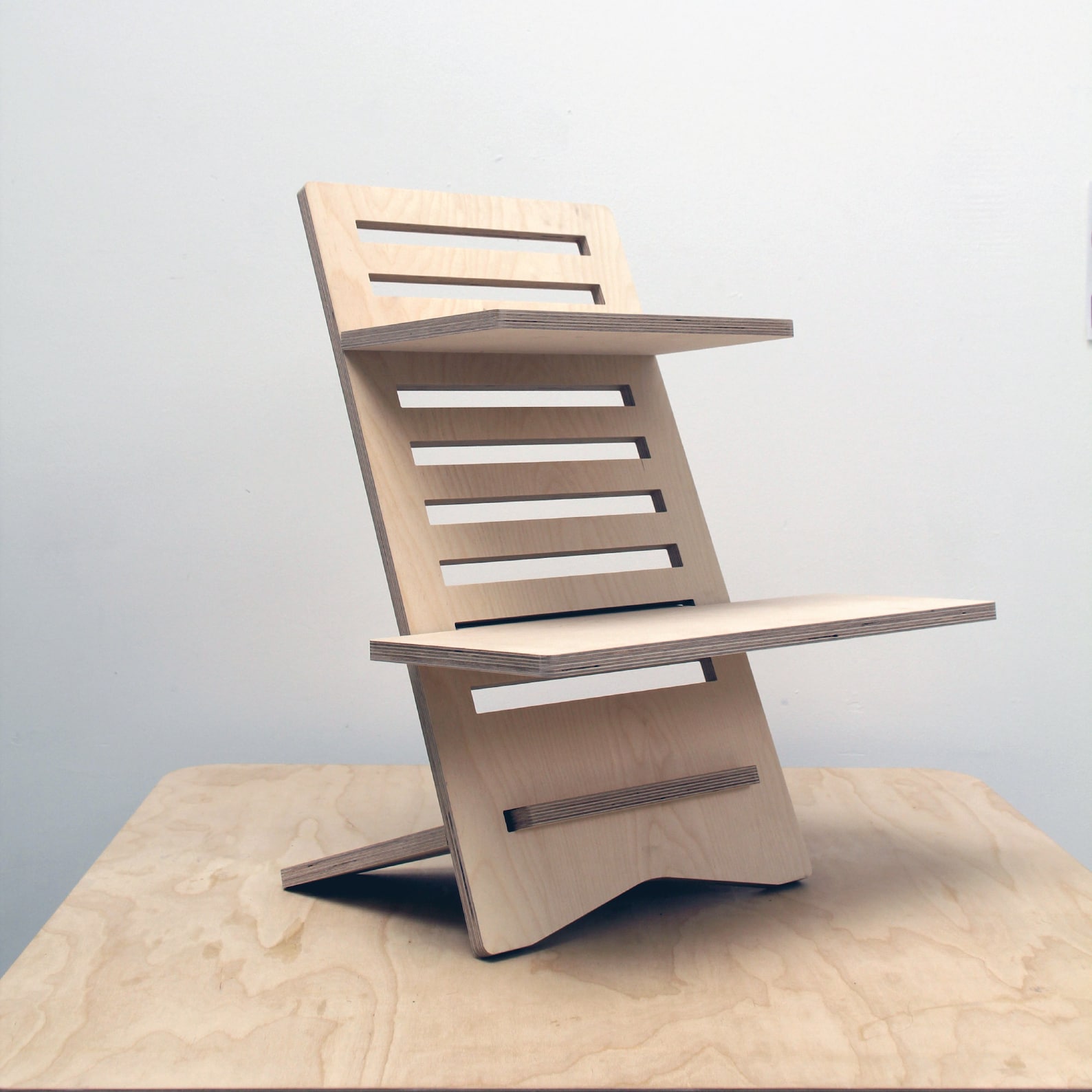 Plywood Standing Desk Converter / Laptop Stand /height Etsy