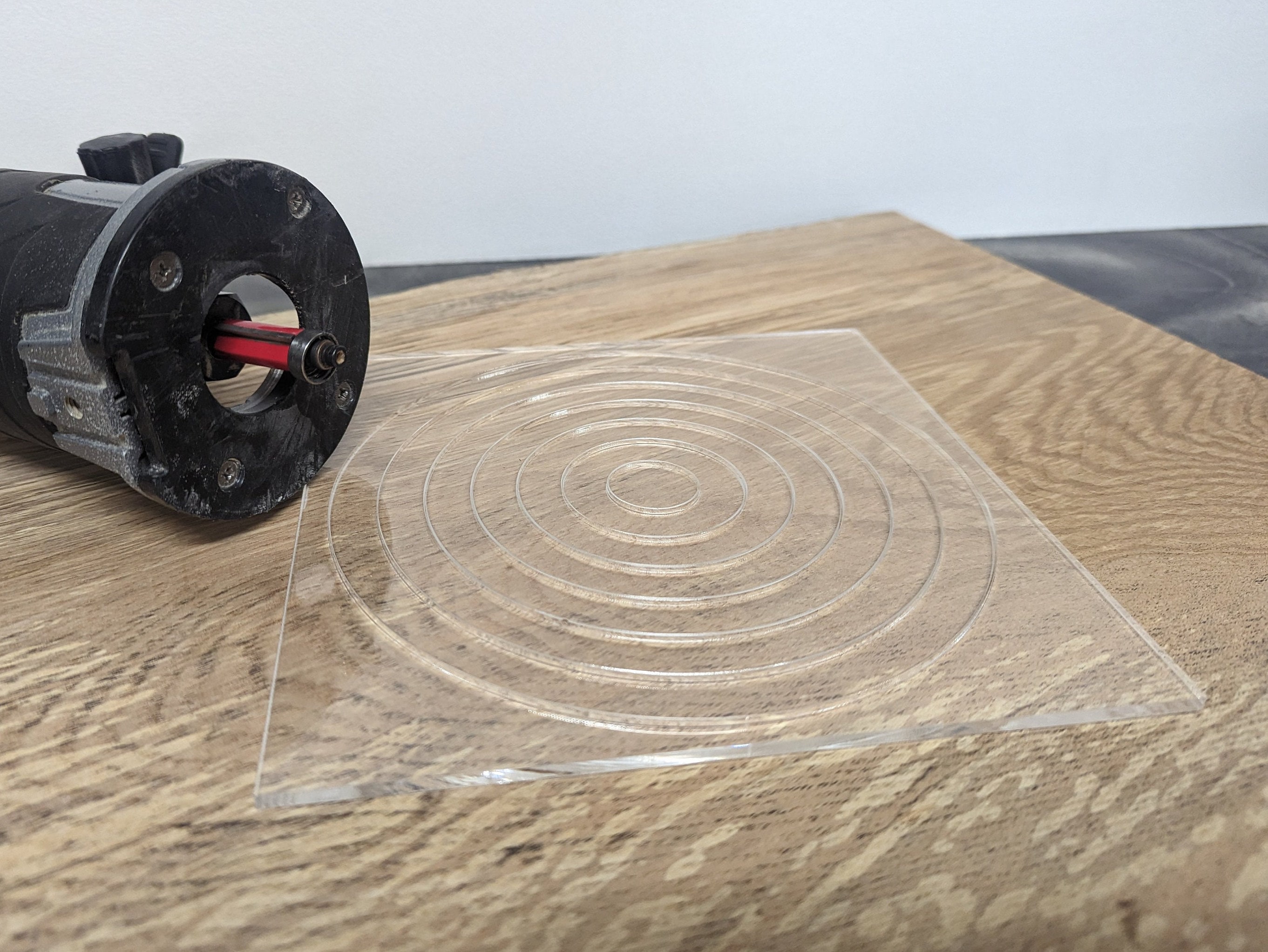 Lot De 8 Gabarits De Routeur En Acrylique - Gabarits D'incrustation Pour Cercles De 0,98" à 7,87" De Diamètre - 6