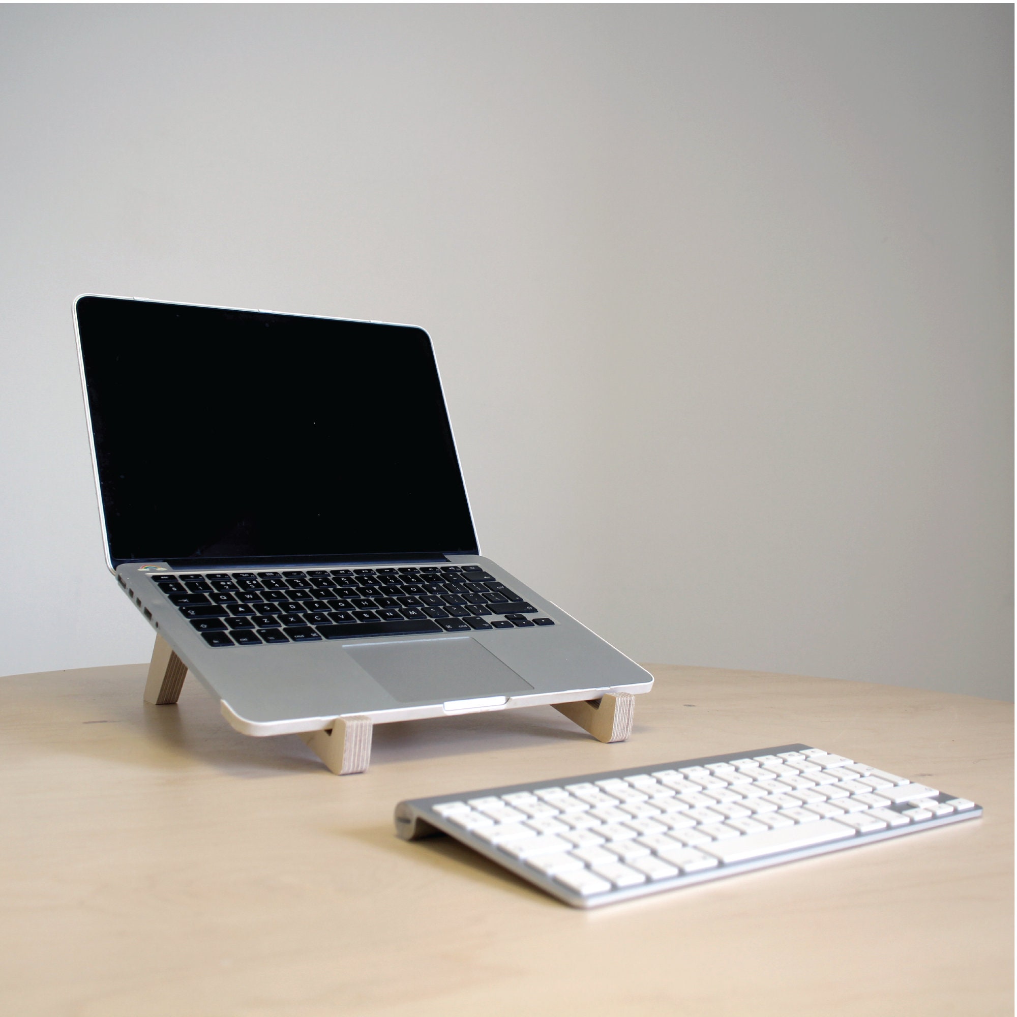 Homeworking Laptop Riser Desktop Laptop Riser | Wooden Laptop Riser | Desk Add on | Workstation ...