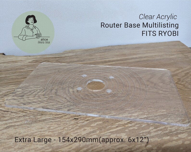 RYOBI Router Base Replacement - Clear Acrylic - 4 Different Sizes ...