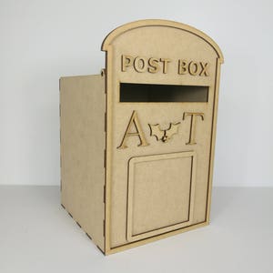 Świąteczna *PERSONALIZOWANA* Skrzynka pocztowa na ślub, impreza, styl Royal Mail - Płaskie opakowanie, gotowa do złożenia i udekorowania - POSTBOX