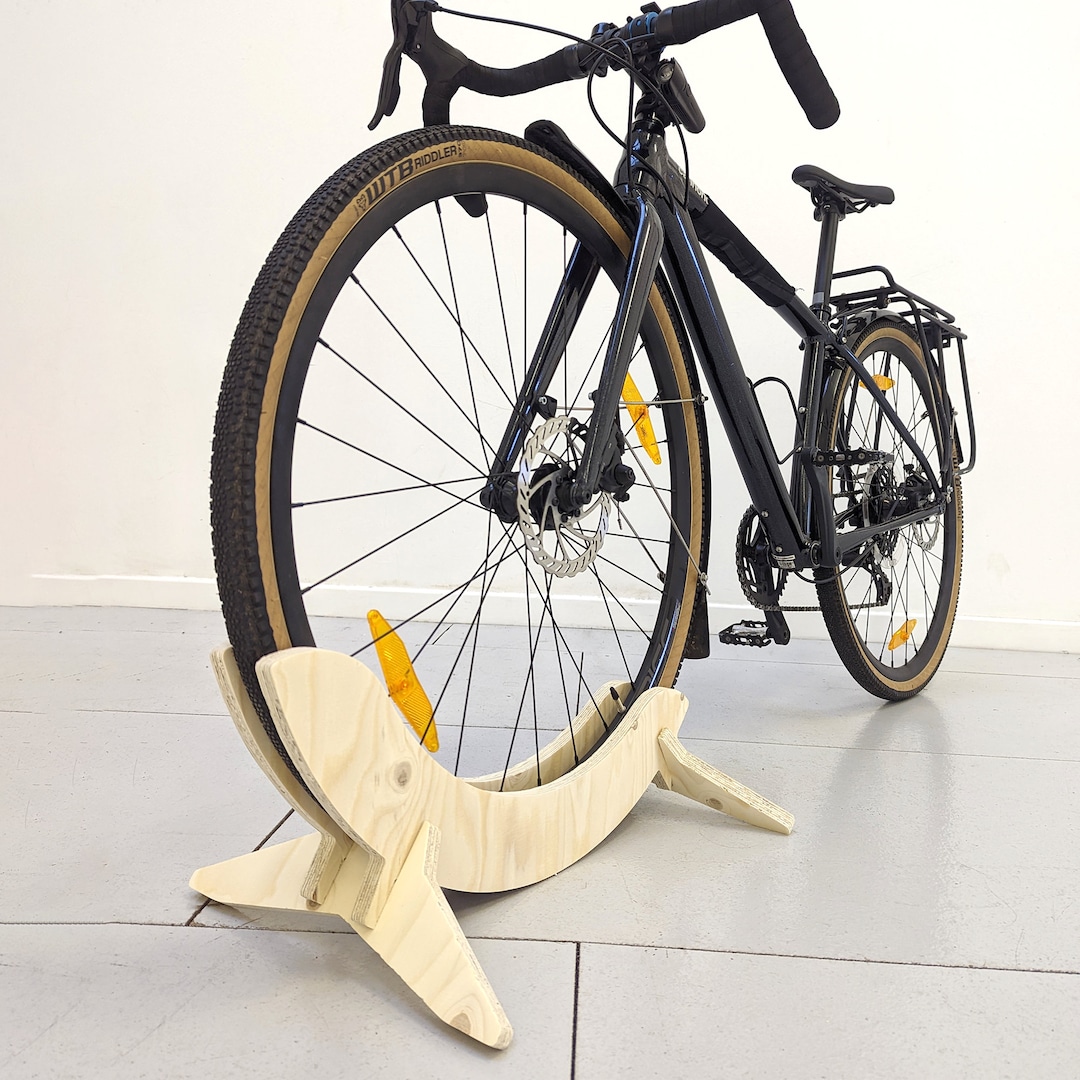 Free Standing Bike Stand Flat Pack Bike Stand Wooden Bike Rack Road/mountain/hybrid/gravel Bike
