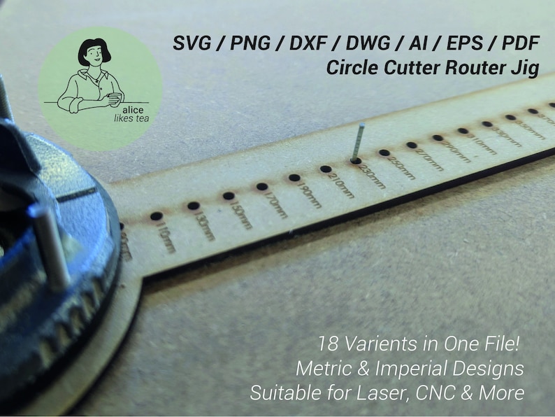 Universal Circle Cutting Jig for Router Digital Download Etsy