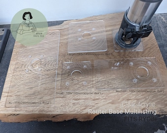 RYOBI Router Base Replacement - Clear Acrylic - 4 Different Sizes - ONE+™ R18TR- Mulilisting
