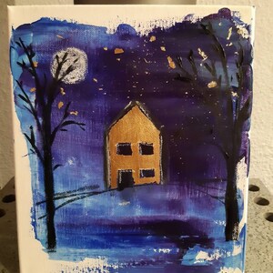 Halloween - Acrylgemälde auf Leinwand