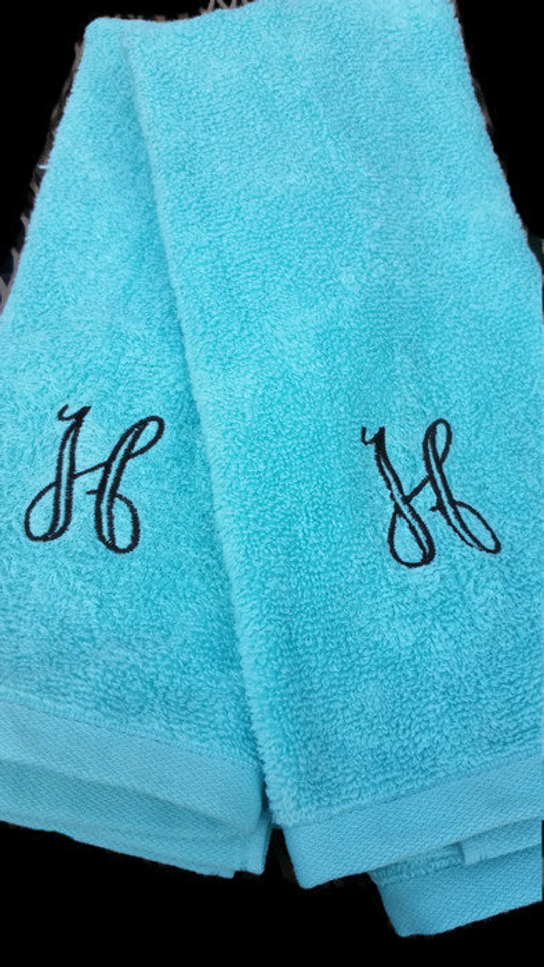 Monogrammed Hand Towel Set, Newlywed Gift, Newlywed, Initial Towels