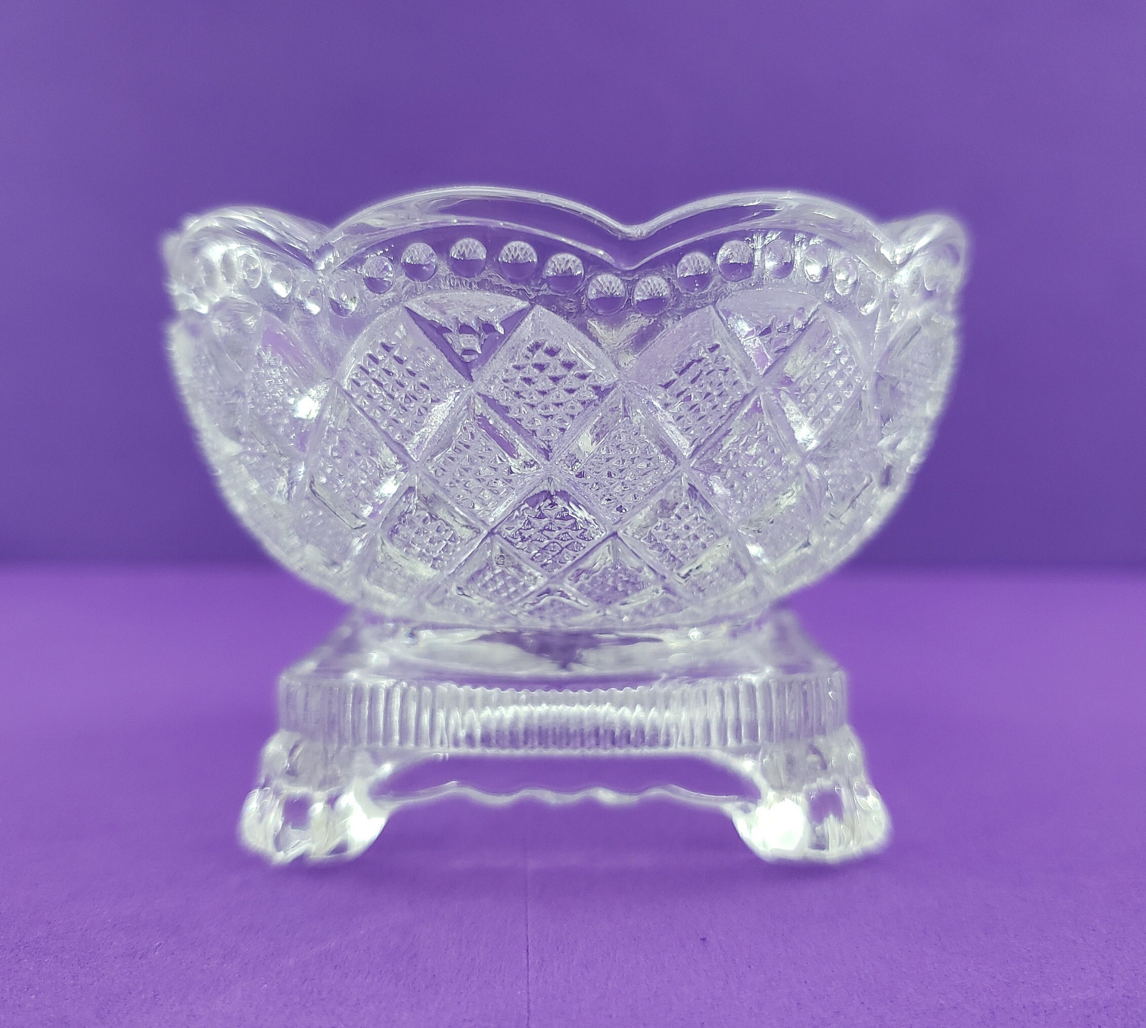Avon Salt Cellar Fostoria Crystal Open Salt Cellar Trinket Etsy