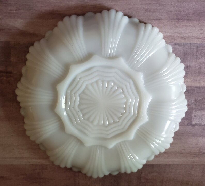 Divided Relish Tray Fire King Milk Glass Gold Rim Dish by Etsy Canada