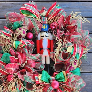 Red and Gold Nutcracker Wreath