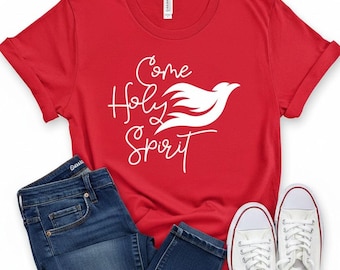 Confirmation Shirt - Catholic T-Shirts - Come Holy Spirit - Custom Confirmation Gift
