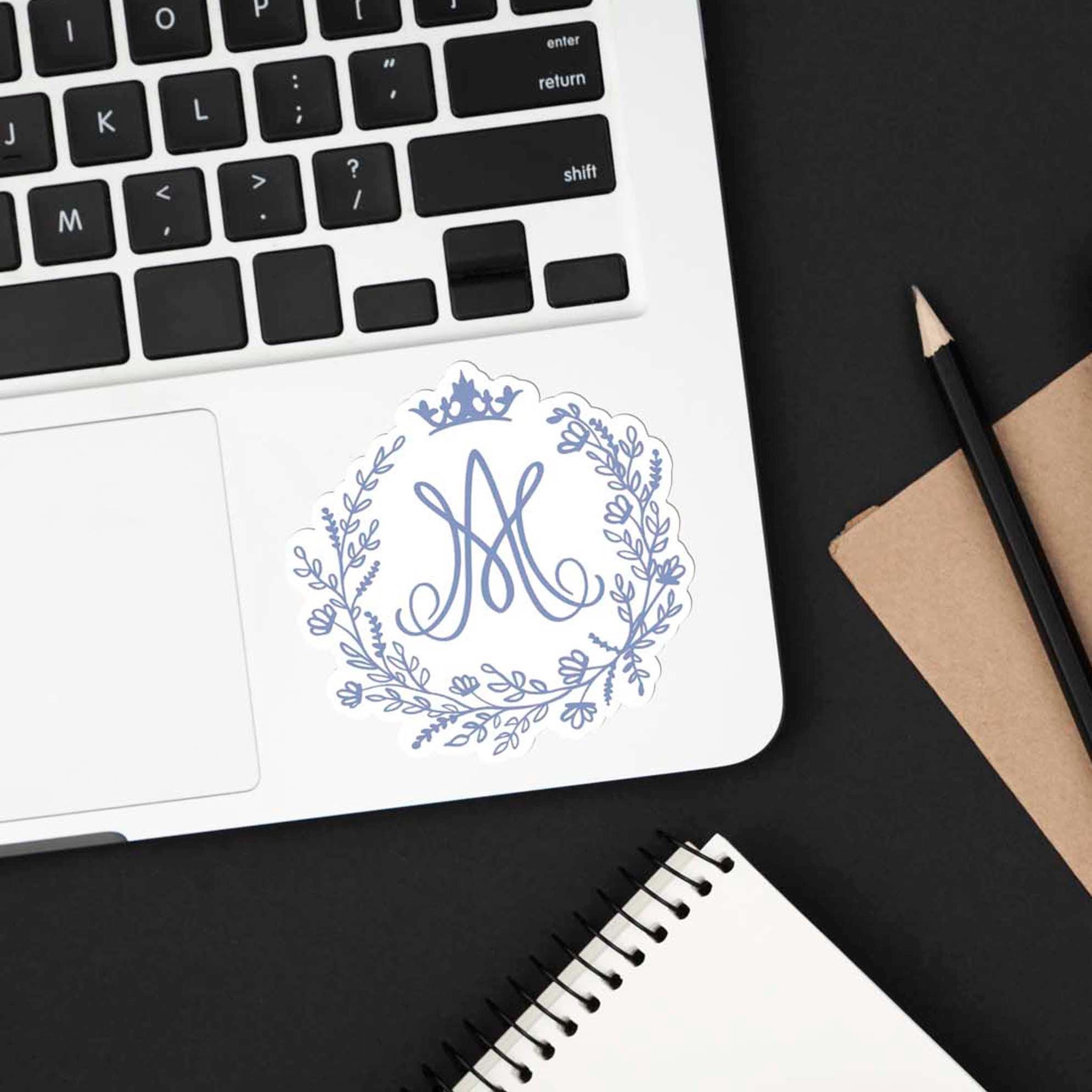 Auspice Maria Sticker - Virgin Mary Monogram - Ave Maria Catholic Vinyl ...