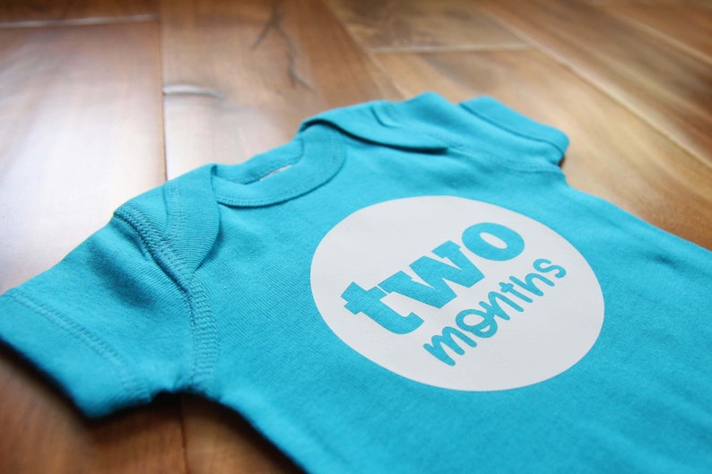 Gender Neutral Baby Milestone Photo Bodysuit Set Baby Shower Etsy