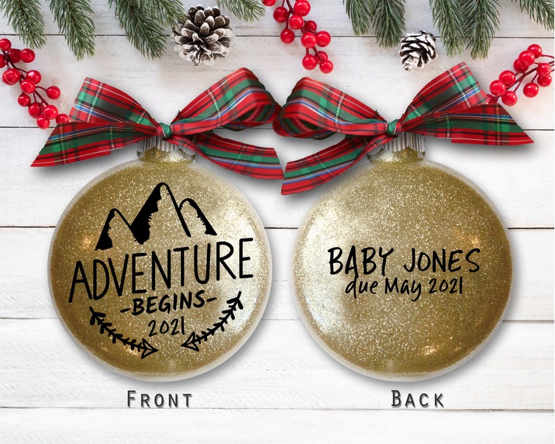 Expecting Baby Ornament Personalized Pregnancy Christmas  Etsy