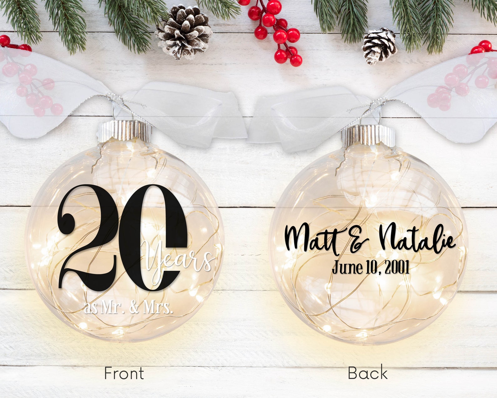 20th Anniversary Christmas Ornament 