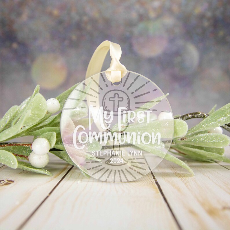 Personalized First Communion Ornament – My First Communion Clear ...